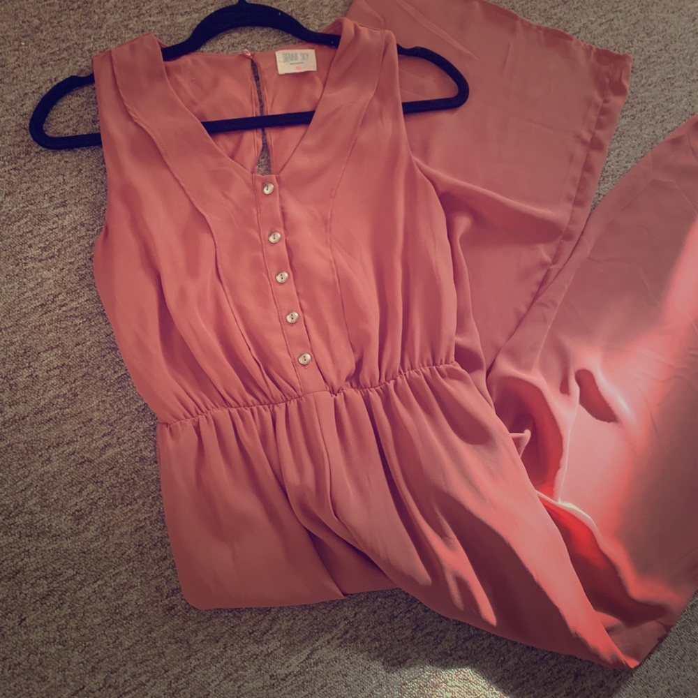 Rose sleeveless jumpsuit